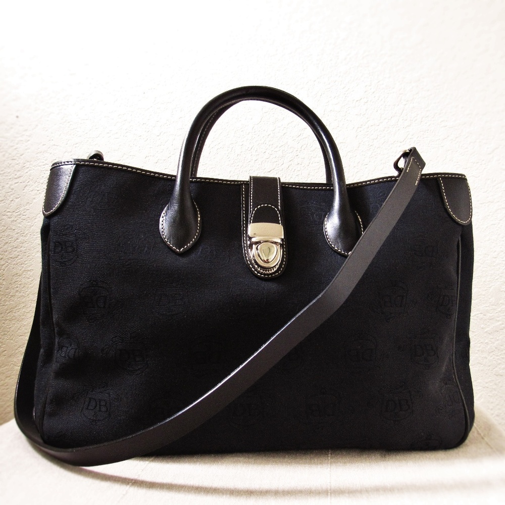 Dooney & Bourke • Black Canvas Tote w/ Strap